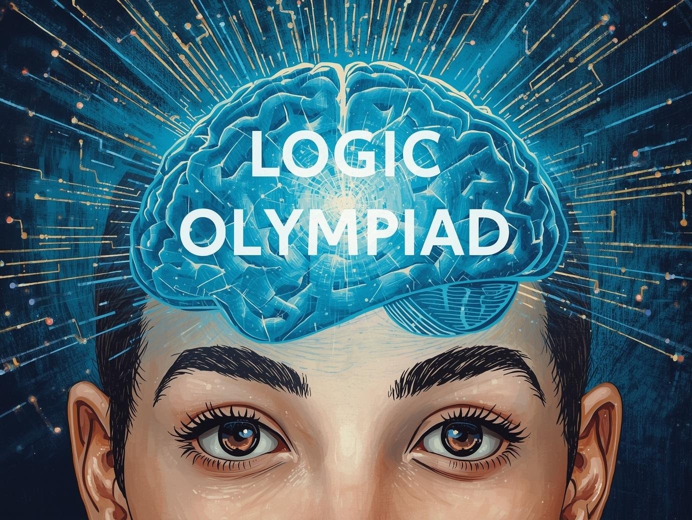 namaluj-mi-obrazek-ceskeho-zaka-s-vetsi-hlavou-ve-ktere-prosvita-modry-mozek-se-spoustou-propojeni-resi-logicke-ulohy-detailni-zaber-styl-malba-nahoru-doprostred-umisti-napis-LOGICKA-OLYMPIADA